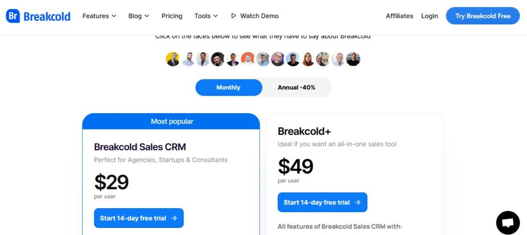 Breakcold Pricing, Features, Reviews and Alternatives