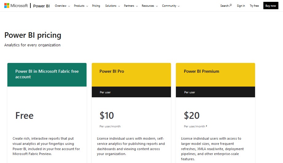 Microsoft Power BI Pricing, Features, Reviews and Alternatives