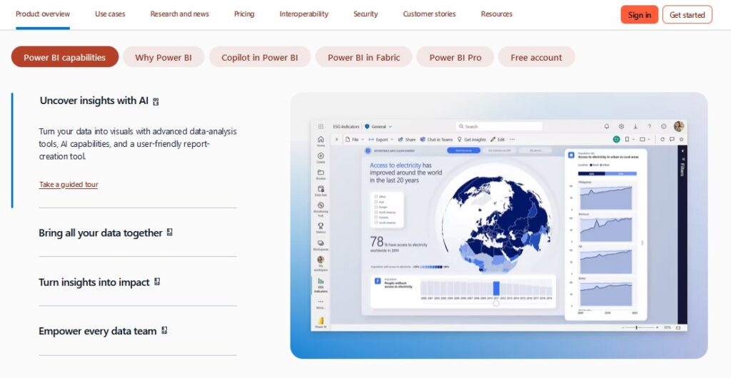 Microsoft Power BI Pricing, Features, Reviews and Alternatives